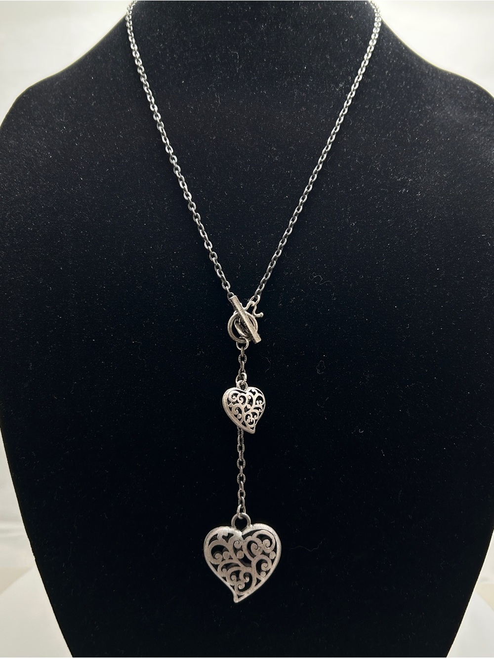 AEO, American Eagle Outfitters Vintage Silver Live Your Life Long Charm Necklace